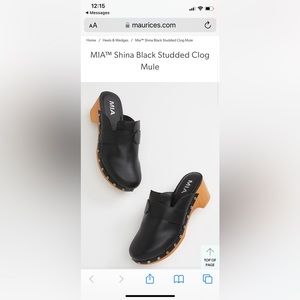 MIA  black studded clog mule size 9